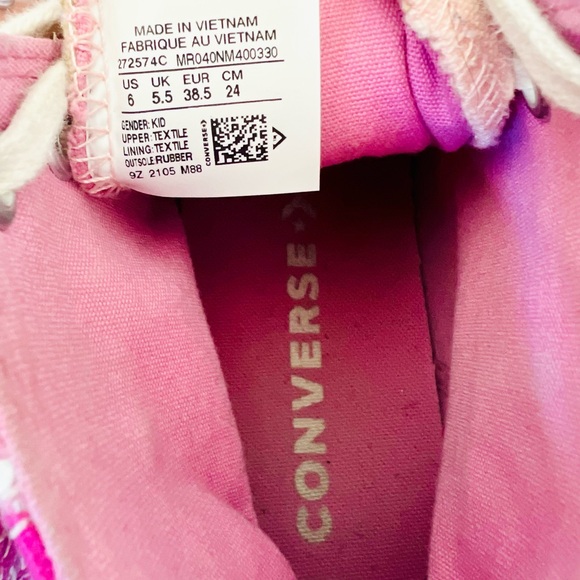 Not a Chuck Converse Storm Pink Shoes - Size 6 Kids - Picture 7 of 8